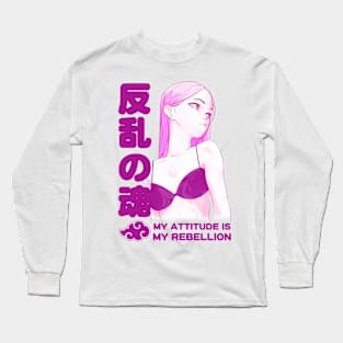 "REBEL SOUL" My Attitude is My Rebellion | ANIME Style Long Sleeve T-Shirt